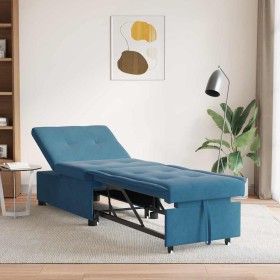 Sofá cama Azul 194 x 67 x 82 cm Terciopelo en Sofás | Comprar online en Foru.es