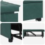 Sofá cama Verde oscuro 194 x 67 x 82 cm Terciopelo en Sofás | Comprar online en Foru.es