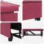 Sofá cama Rojo vino 194 x 67 x 82 cm Terciopelo en Sofás | Comprar online en Foru.es
