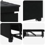 Sofá cama Negro 194 x 67 x 82 cm Terciopelo en Sofás | Comprar online en Foru.es