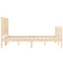 Estructura de cama de matrimonio con cabecero madera maciza de vidaXL, Camas y somieres - Ref: Foro24-3192591, Precio: 123,99...