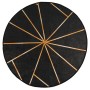 Alfombra lavable antideslizante negro y dorado Ø 120 cm en Alfombras | Comprar online en Foru.es