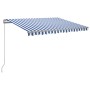 Toldo manual retráctil con LED azul y blanco 300x250 cm en Toldos | Comprar online en Foru.es