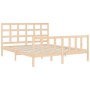 Estructura de cama con cabecero madera maciza 160x200 cm de vidaXL, Camas y somieres - Ref: Foro24-3192111, Precio: 131,01 €,...