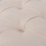Banco de madera maciza y lino blanco crema 110x38x48 cm de vidaXL, Bancos para recibidores y almacenamiento - Ref: Foro24-245...