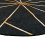 Alfombra lavable antideslizante negro y dorado Ø 120 cm en Alfombras | Comprar online en Foru.es