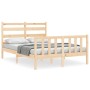 Estructura de cama con cabecero madera maciza 120x200 cm de vidaXL, Camas y somieres - Ref: Foro24-3192031, Precio: 115,54 €,...