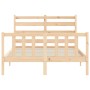 Estructura de cama con cabecero madera maciza 120x200 cm de vidaXL, Camas y somieres - Ref: Foro24-3192031, Precio: 115,54 €,...