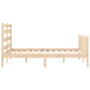 Estructura de cama con cabecero madera maciza 120x200 cm de vidaXL, Camas y somieres - Ref: Foro24-3192031, Precio: 115,54 €,...