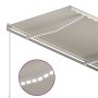 Toldo manual retráctil con LED crema 300x250 cm en Toldos | Comprar online en Foru.es
