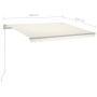 Toldo manual retráctil con LED crema 300x250 cm en Toldos | Comprar online en Foru.es