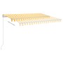 Toldo manual retráctil con LED amarillo y blanco 300x250 cm en Toldos | Comprar online en Foru.es