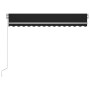 Toldo manual retráctil con LED antracita 300x250 cm en Toldos | Comprar online en Foru.es