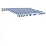 Toldo automático retráctil azul y blanco 300x250 cm en Toldos | Comprar online en Foru.es