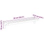 Estante Colgante de Pared Natural 62 x 10 x 12,5 cm en Estanterías | Comprar online en Foru.es
