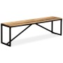 Banco de madera maciza de mango 160x35x45 cm de vidaXL, Bancos para recibidores y almacenamiento - Ref: Foro24-244904, Precio...