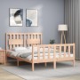 Estructura de cama con cabecero madera maciza 120x200 cm de vidaXL, Camas y somieres - Ref: Foro24-3192421, Precio: 122,82 €,...