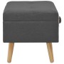 Taburete de almacenamiento 40 cm gris oscuro de tela de vidaXL, Bancos para recibidores y almacenamiento - Ref: Foro24-247520...