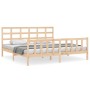 Estructura de cama con cabecero madera maciza 200x200 cm de vidaXL, Camas y somieres - Ref: Foro24-3192121, Precio: 142,82 €,...