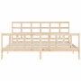 Estructura de cama con cabecero madera maciza 200x200 cm de vidaXL, Camas y somieres - Ref: Foro24-3192121, Precio: 142,82 €,...