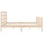 Estructura de cama con cabecero madera maciza 200x200 cm de vidaXL, Camas y somieres - Ref: Foro24-3192121, Precio: 142,82 €,...