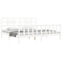 Estructura de cama con cabecero madera maciza blanco 200x200 cm de vidaXL, Camas y somieres - Ref: Foro24-3192577, Precio: 15...
