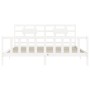 Estructura de cama con cabecero madera maciza blanco 200x200 cm de vidaXL, Camas y somieres - Ref: Foro24-3192577, Precio: 15...