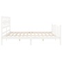 Estructura de cama con cabecero madera maciza blanco 200x200 cm de vidaXL, Camas y somieres - Ref: Foro24-3192577, Precio: 15...