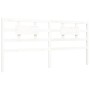 Estructura de cama con cabecero madera maciza blanco 200x200 cm de vidaXL, Camas y somieres - Ref: Foro24-3192577, Precio: 15...