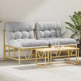 Silla de Jardín 2 pcs Gris claro 75 x 75 x 71 cm Acero en Sillas de jardín | Comprar online en Foru.es