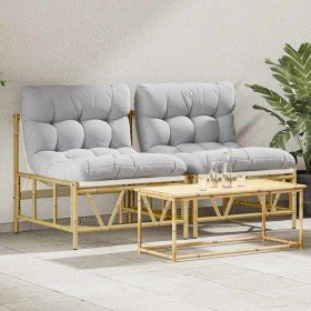 Silla de Jardín 2 pcs Gris claro 75 x 75 x 71 cm Acero en Sillas de jardín | Comprar online en Foru.es