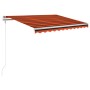 Toldo automático retráctil naranja y marrón 300x250 cm en Toldos | Comprar online en Foru.es