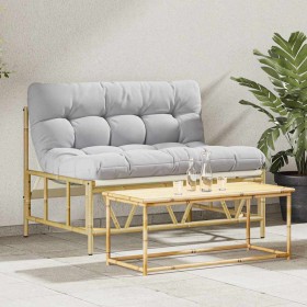 Banco de jardín Gris claro 110 x 75 x 71 cm Acero en Sillas de jardín | Comprar online en Foru.es