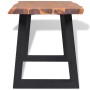 Banco de madera de acacia maciza 145 cm de vidaXL, Bancos para recibidores y almacenamiento - Ref: Foro24-245687, Precio: 176...