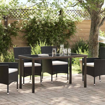Mesa de Jardín Negro 140 x 80 x 73 cm Metal en Mesas de jardín | Comprar online en Foru.es