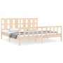 Estructura de cama con cabecero madera maciza 200x200 cm de vidaXL, Camas y somieres - Ref: Foro24-3192251, Precio: 156,40 €,...