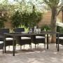 Mesa de Jardín Negro 200 x 80 x 73 cm Metal en Mesas de jardín | Comprar online en Foru.es