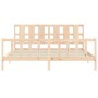 Estructura de cama con cabecero madera maciza 200x200 cm de vidaXL, Camas y somieres - Ref: Foro24-3192251, Precio: 156,40 €,...