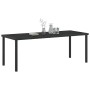 Mesa de Jardín Negro 200 x 80 x 73 cm Metal en Mesas de jardín | Comprar online en Foru.es