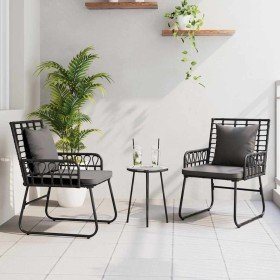 Conjunto de Comedor de Jardín 3 pcs Negro y Antracita en Conjuntos de jardín | Comprar online en Foru.es