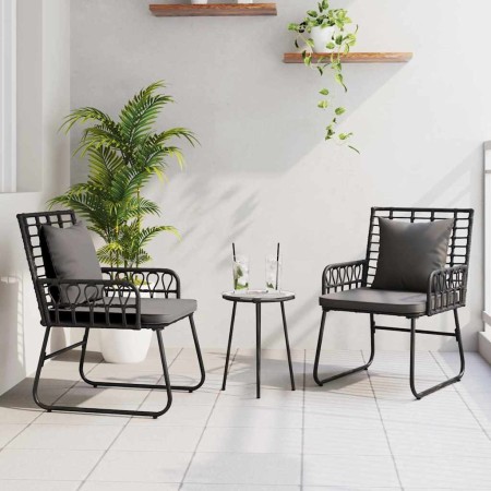 Conjunto de Comedor de Jardín 3 pcs Negro y Antracita en Conjuntos de jardín | Comprar online en Foru.es