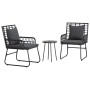 Conjunto de Comedor de Jardín 3 pcs Negro y Antracita en Conjuntos de jardín | Comprar online en Foru.es