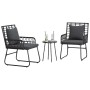 Conjunto de Comedor de Jardín 3 pcs Negro y Antracita en Conjuntos de jardín | Comprar online en Foru.es