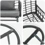 Conjunto de Comedor de Jardín 3 pcs Negro y Antracita en Conjuntos de jardín | Comprar online en Foru.es