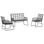 Conjunto de Comedor de Jardín 3 pcs Negro y Antracita en Conjuntos de jardín | Comprar online en Foru.es