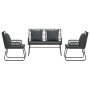 Conjunto de Comedor de Jardín 3 pcs Negro y Antracita en Conjuntos de jardín | Comprar online en Foru.es