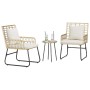 Conjunto de Comedor de Jardín 3 pcs Marrón y crema en Conjuntos de jardín | Comprar online en Foru.es