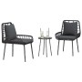 Conjunto de Comedor de Jardín 3 pcs Negro y Antracita en Conjuntos de jardín | Comprar online en Foru.es