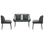 Conjunto de Comedor de Jardín 3 pcs Negro y Antracita en Conjuntos de jardín | Comprar online en Foru.es