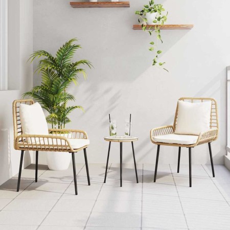 Conjunto de Comedor de Jardín 3 pcs Marrón y crema en Conjuntos de jardín | Comprar online en Foru.es